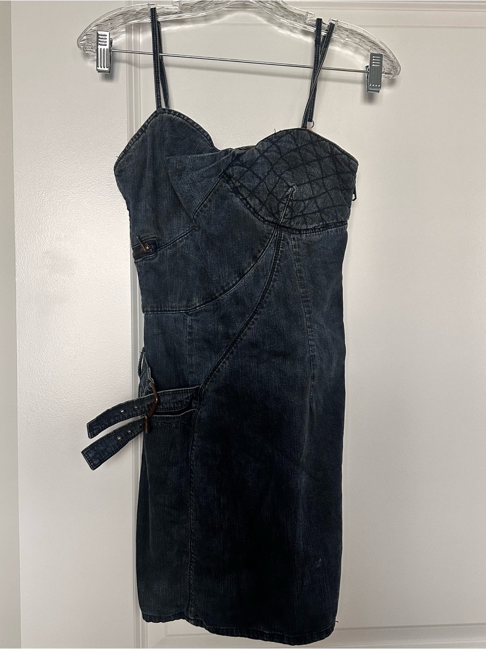 Diesel Industry Vintage Denim Corset Midi Dress – Size XS